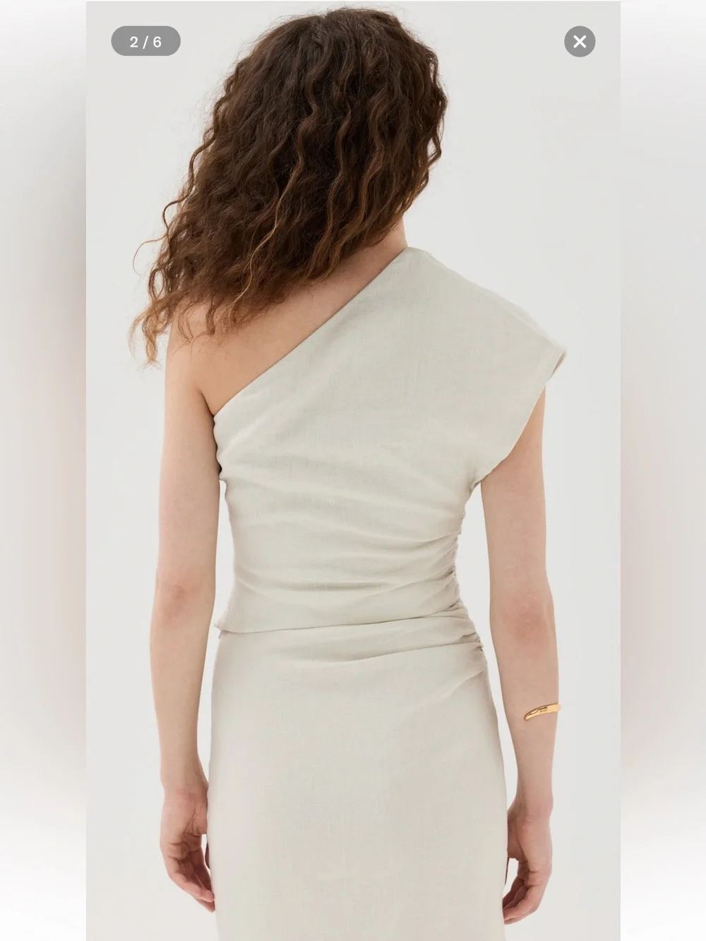 SIR. Affogato Asymmetric Top in Ecru - Picture 4 of 15